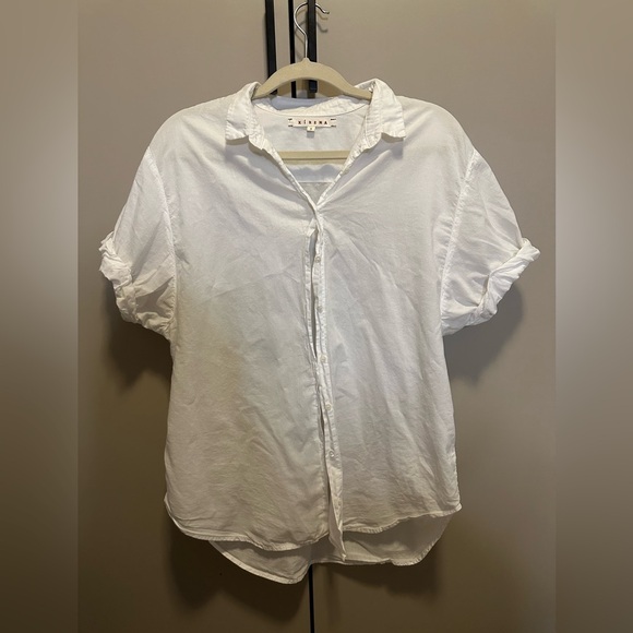 Xirena White Cotton Channing button down Shirt Size small - Picture 7 of 11
